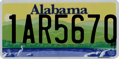 AL license plate 1AR5670