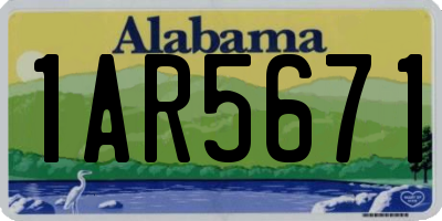 AL license plate 1AR5671
