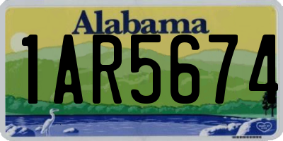 AL license plate 1AR5674