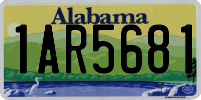 AL license plate 1AR5681