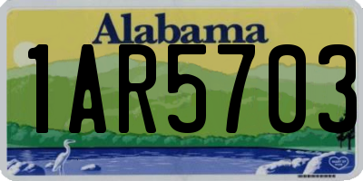 AL license plate 1AR5703