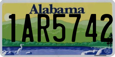 AL license plate 1AR5742