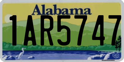 AL license plate 1AR5747