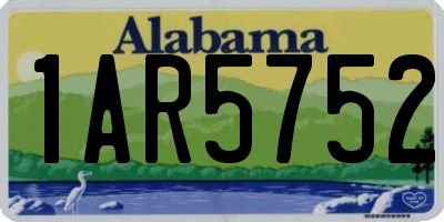 AL license plate 1AR5752