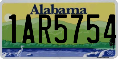 AL license plate 1AR5754