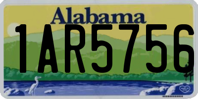 AL license plate 1AR5756