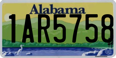 AL license plate 1AR5758