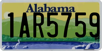 AL license plate 1AR5759