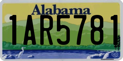 AL license plate 1AR5781