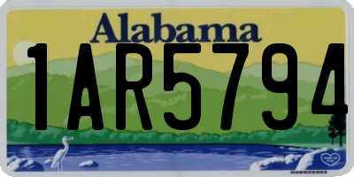 AL license plate 1AR5794