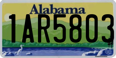 AL license plate 1AR5803