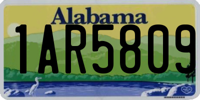 AL license plate 1AR5809