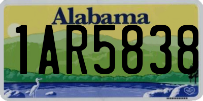 AL license plate 1AR5838