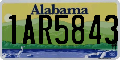 AL license plate 1AR5843