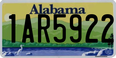 AL license plate 1AR5922