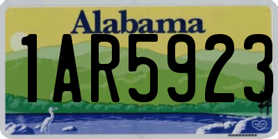 AL license plate 1AR5923