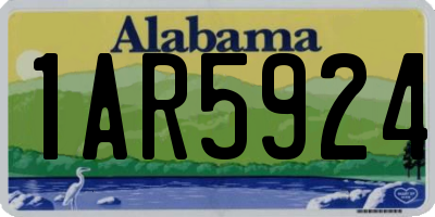 AL license plate 1AR5924