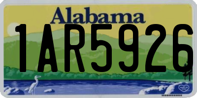 AL license plate 1AR5926