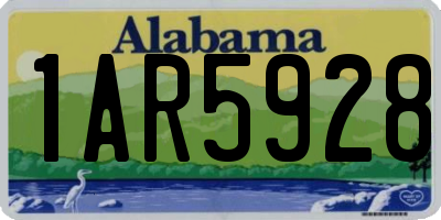 AL license plate 1AR5928