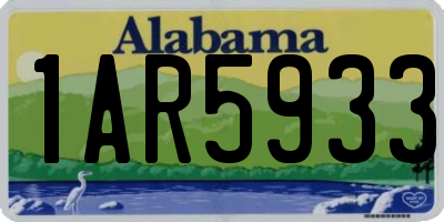 AL license plate 1AR5933