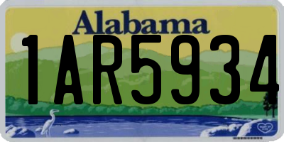 AL license plate 1AR5934