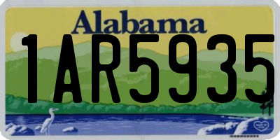 AL license plate 1AR5935