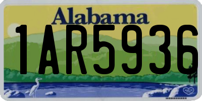 AL license plate 1AR5936
