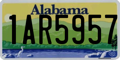 AL license plate 1AR5957