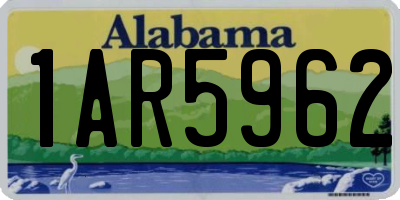 AL license plate 1AR5962