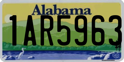 AL license plate 1AR5963
