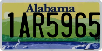 AL license plate 1AR5965