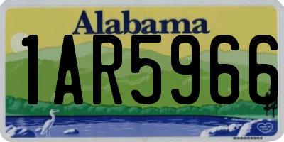 AL license plate 1AR5966