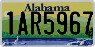 AL license plate 1AR5967