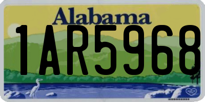 AL license plate 1AR5968