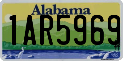 AL license plate 1AR5969