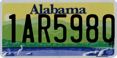 AL license plate 1AR5980