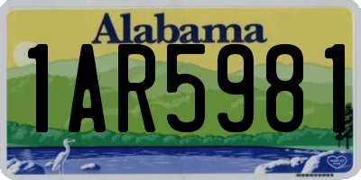 AL license plate 1AR5981