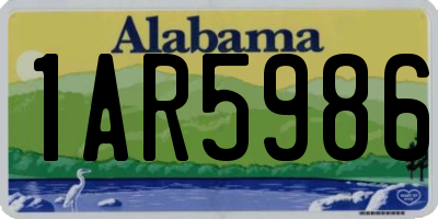 AL license plate 1AR5986
