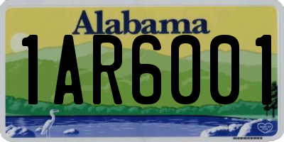 AL license plate 1AR6001