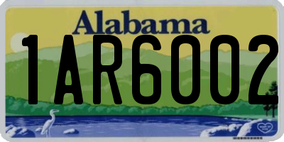 AL license plate 1AR6002