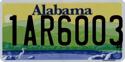 AL license plate 1AR6003