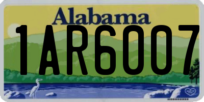 AL license plate 1AR6007
