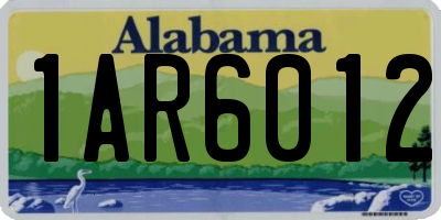 AL license plate 1AR6012