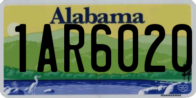 AL license plate 1AR6020