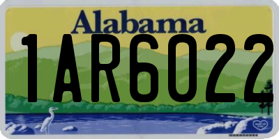 AL license plate 1AR6022