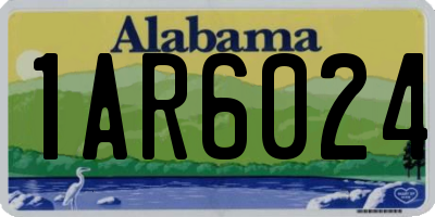 AL license plate 1AR6024