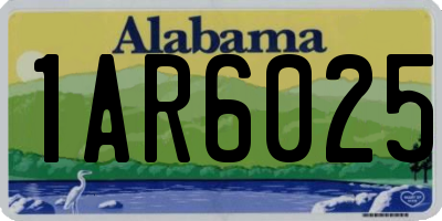 AL license plate 1AR6025
