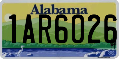 AL license plate 1AR6026