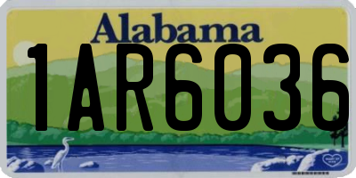 AL license plate 1AR6036