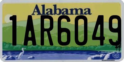 AL license plate 1AR6049